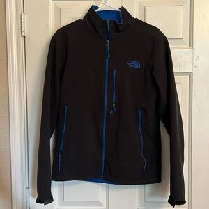 Men’s North Face Soft Shell Jacket - Blue Trim